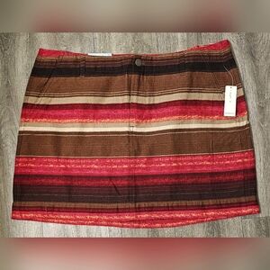 Old Navy Multicolored Striped Mini Skirt Size 12 *NWT*